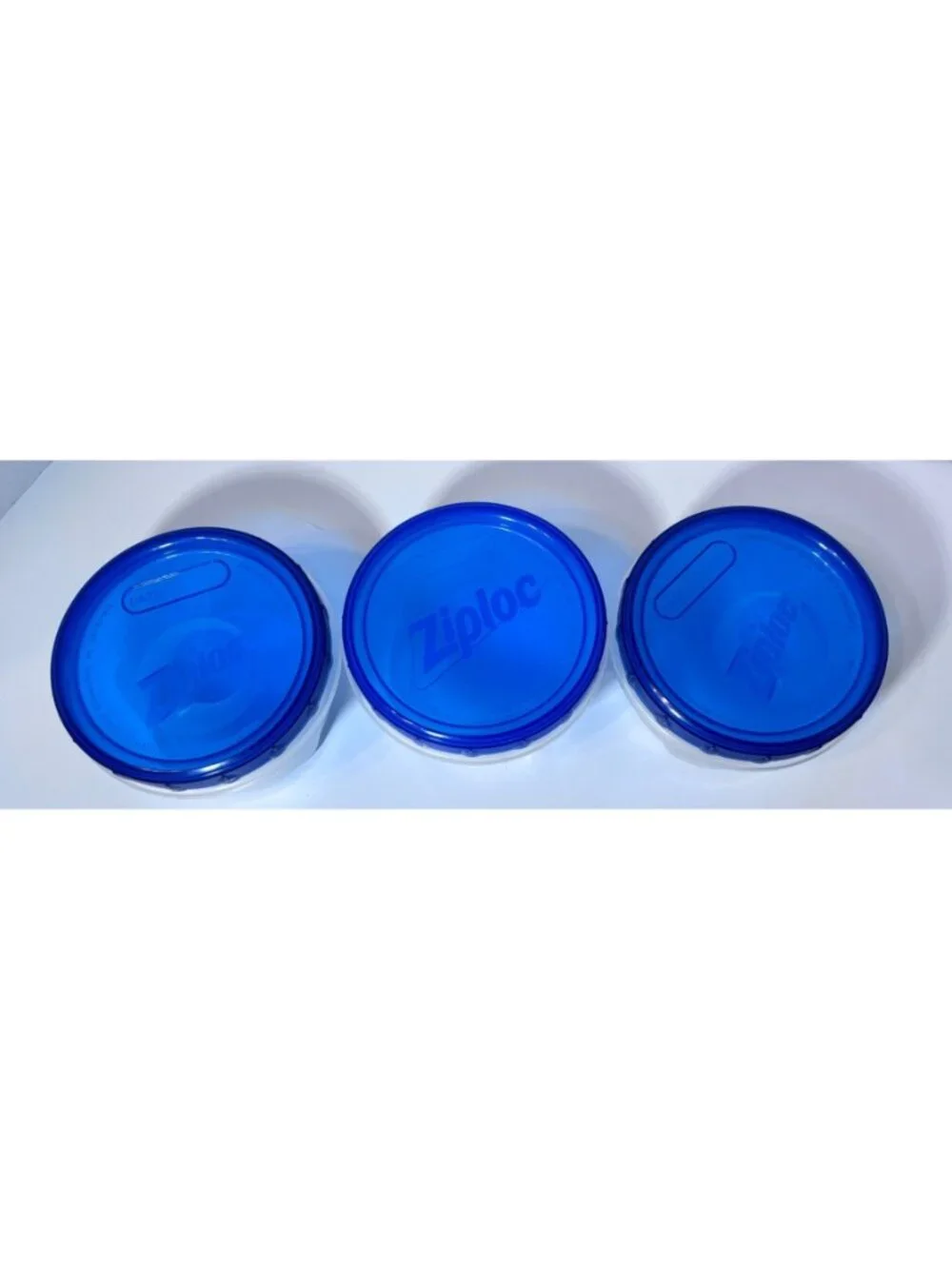 Ziploc Twist n Loc Preowned Round Plastic Storage Containers w/Lids Lot of 6